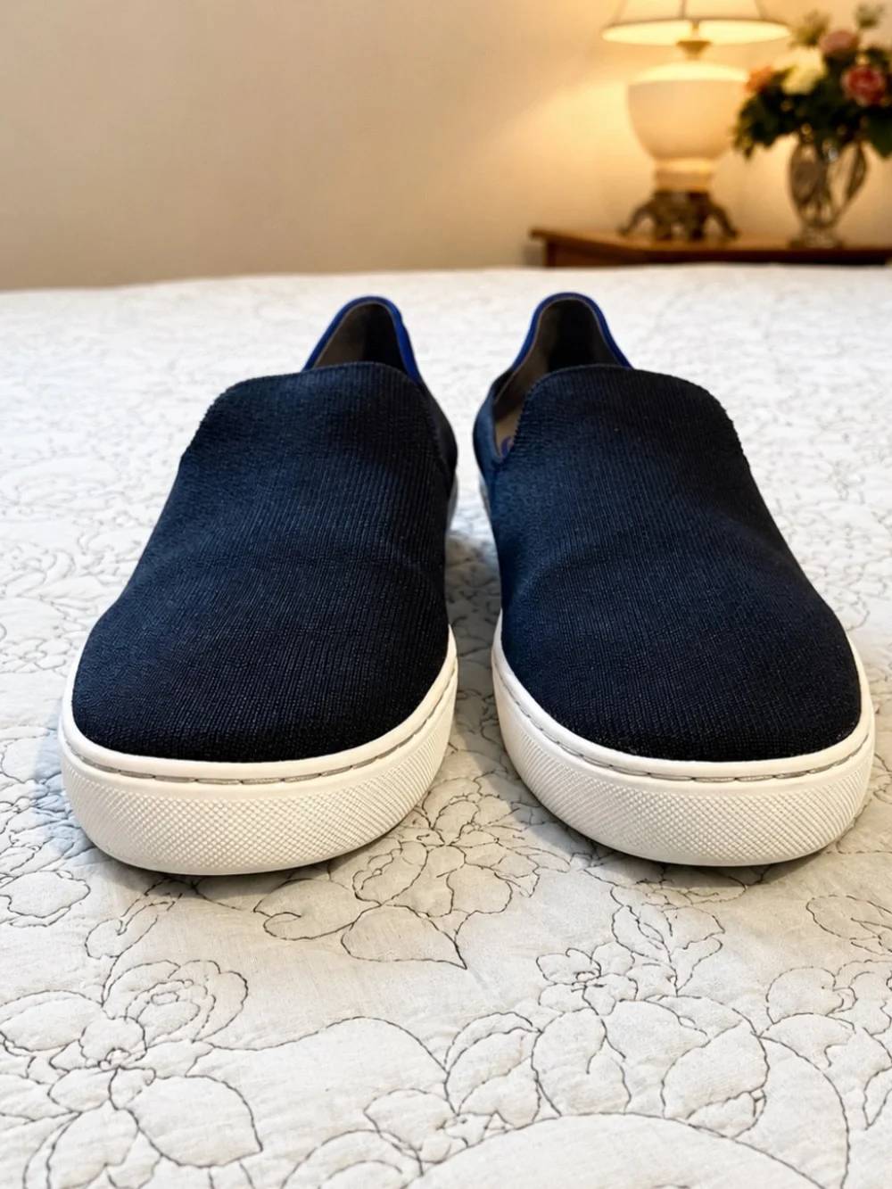 💥ROTHY’S The Original Slip On Sneaker Navy Knit Eco Friendly Women’s Sz 10💛